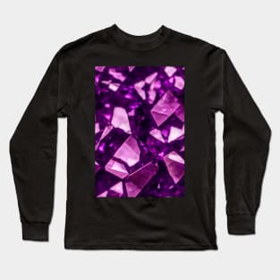 Jewel Pattern - Violet Amethyst, for a bit of luxury in your life! #11 Long Sleeve T-Shirt